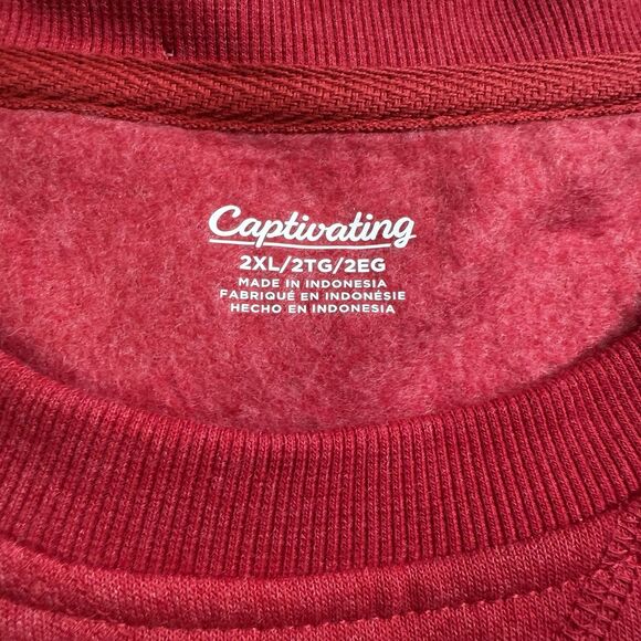 Oklahoma Sooners Crewneck Sweatshirt Men’s XXL Crimson Logo Spellout Captivating - Picture 5 of 9